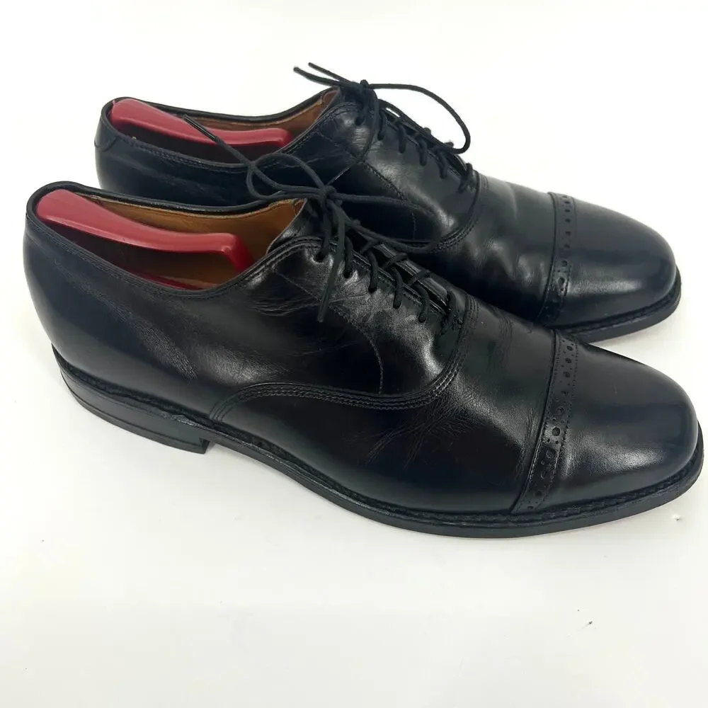 Allen Edmonds Mens Black Byron Leather Dress Shoes Size 9.5 C (narrow) Shoe Tree